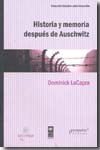 Historia y memoria después de Auschwitz. 9789875743076