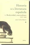Historia de la literatura española. 9788498920680