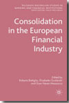 Consolidation in the european financial industry