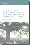 Evolución de la propiedad de la tierra en el partido judicial de Don Benito, 1750-1880. 9788477962601