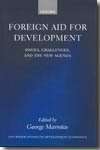 Foreign aid for development. 9780199580934