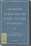 The history of english Law before the time of Edward I. 9780865977525