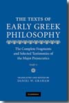 The texts of Early Greek Philosophy