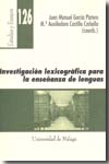 Investigación lexicográfica para la enseñanza de lenguas