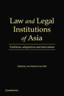Law and legal institutions of Asia. 9780521116497