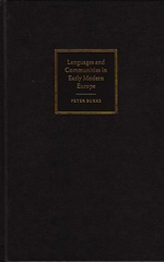 Languages and communities in early modern Europe