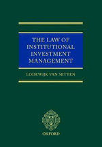 The Law of institutional investment management