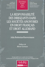 La responsabilité des dirigeants dans les sociétés anonymes en Droit français et Droit allemand