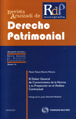 El deber general de conocimiento de la norma y su proyección en el ámbito contractual. 9788499036618