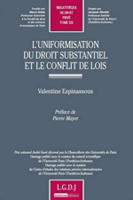 L'uniformisation du Droit substantiel et le conflict de lois. 9782275036212