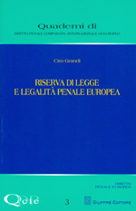 Riserva di legge e legalita penale europea. 9788814155185