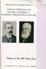 Cartas inéditas de Rafael Altamira a Domingo Amunñategui Solar. 9788479088521