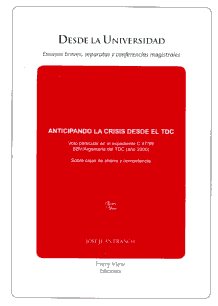 Anticipando la crisis desde el TDC. 9788493685294