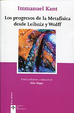 Los progresos de la metafísica desde Leibniz y Wolff. 9788430951727