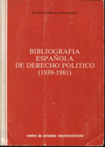 Bibliografía española de Derecho político. 9788425906718