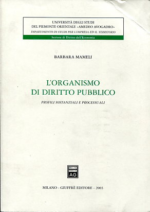 L organismo di diritto pubblico. 9788814102813