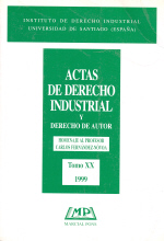 Actas de derecho industrial y derecho de autor. Tomo XX (1999). 9788497680332