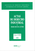Actas de derecho industrial y derecho de autor. Tomo XXIII (2002). 9788497680837