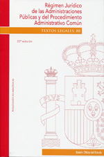 Régimen Jurídico de las Administraciones Públicas y del Procedimiento Administrativo Común. 9788434020153