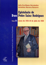 Epistolario de Don Pedro Sainz Rodríguez. 9788473927970