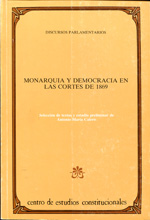 Monarquía y democracia en las Cortes de 1869. 9788425907630