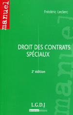 Droit des contrats spéciaux. 9782275036496