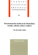 Documentación medieval de Piedrahíta: estudio, edición crítica e índices. 9788415038252