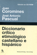 Diccionario crítico etimológico castellano e hispánico. 9788424936549
