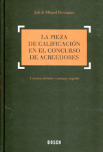 La pieza de calificación de acreedores. 9788497905718