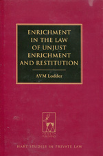 Enrichment in the Law of unjust enrichment and restitution. 9781849463294