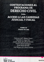 Contestaciones al programa de Derecho civil para acceso a las carreras judicial y fiscal. 9788490045961