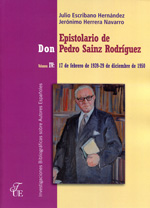 Epistolario de Don Pedro Sainz Rodríguez. 9788473928120