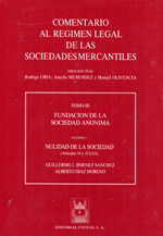 Comentario al Régimen Legal de las Sociedades Mercantiles