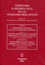 Comentario al Régimen Legal de las Sociedades Mercantiles