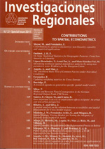Revista Investigaciones Regionales N.º 21 - Special Issue 2011