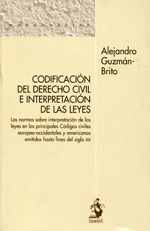 Codificación del Derecho civil e interpretación de las leyes. 9788498901436