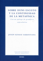 Sobre Duns Escoto y la continuidad de la metafísica. 9788431330248