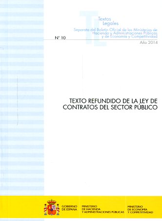Texto refundido de la Ley de contratos del sector público. 9788447607211
