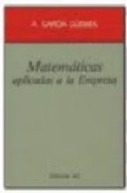 Matemáticas aplicadas a la empresa. 9788472881549