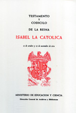 Testamento y Codicilo de la reina Isabel la Católica. 9788436955194