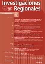 Revista Investigaciones Regionales, Nº 28, año 2014. 100954722