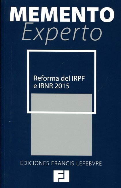 MEMENTO EXPERTO-Reforma del IRPF e IRNR 2015