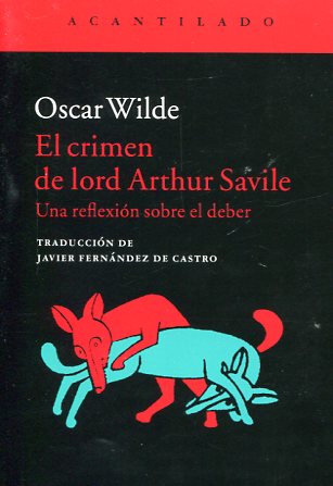 El crimen de Lord Arthur Savile. 9788416011377