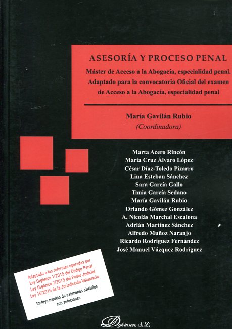 Asesoría y proceso penal. 9788490854426