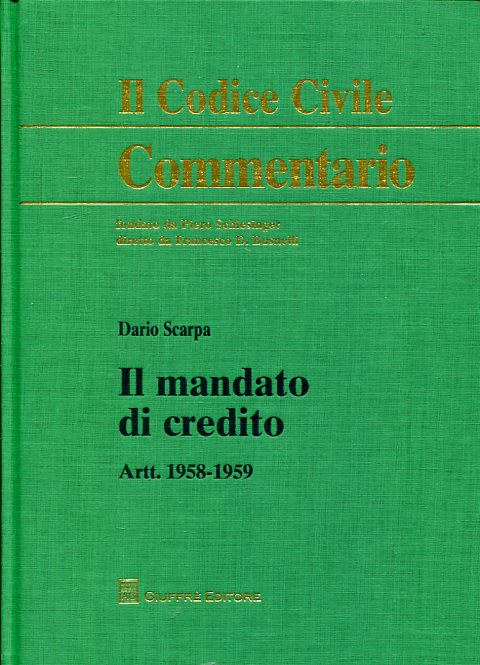 Il mandato di credito. 9788814204203