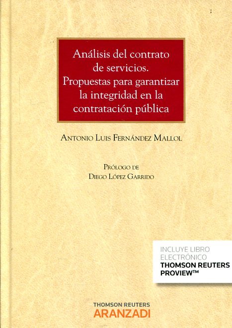 Análisis del contrato de servicios. 9788490986615