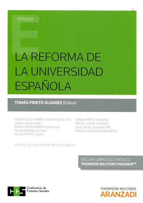 La reforma de la universidad española. 9788490986257