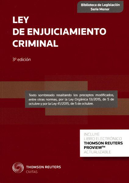 Ley de Enjuiciamiento Criminal. 9788447050956