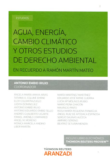 Agua, energía, cambio climático y otros estudios de Derecho ambiental