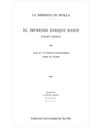 El impresor Enrique Rasco. 9788447217939